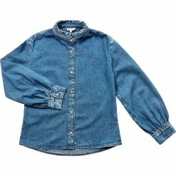 Tommy Hilfiger DENIM FRILL COLLAR SHIRT L/S