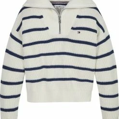 Tommy Hilfiger HALF ZIP-UP STRIPE SWEATER