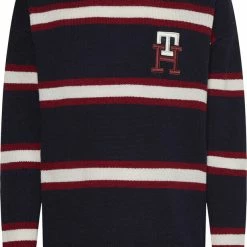 Tommy Hilfiger MONOGRAM WOOL STRIPE CREW NECK