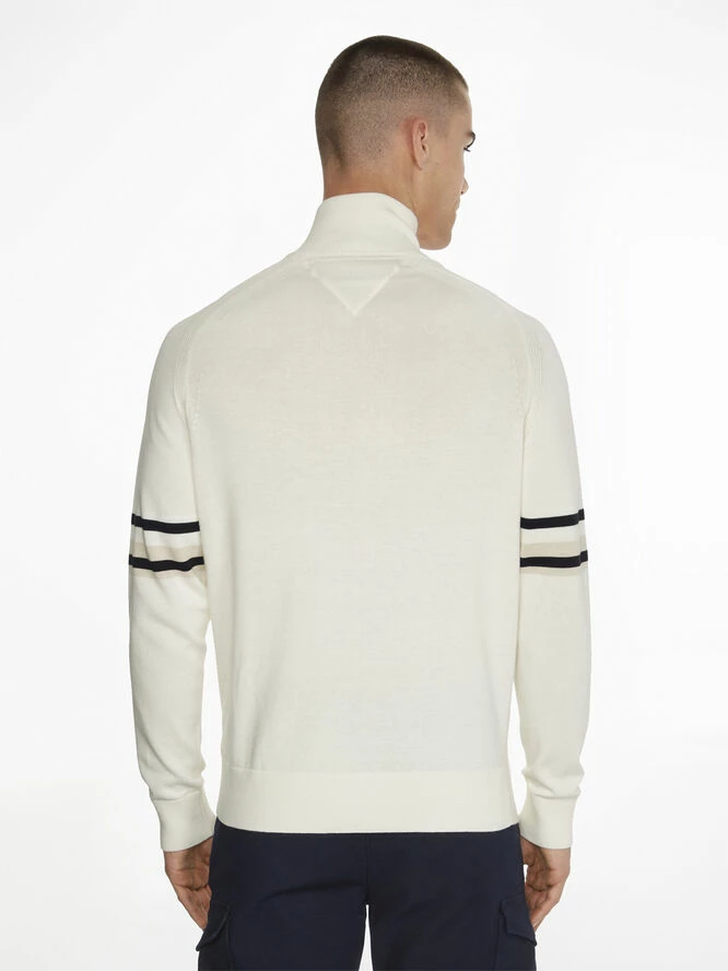 Tommy Hilfiger VARSITY SLEEVE STRIPE ZIP MOCK - Billede 2